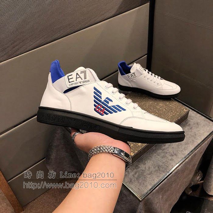 Armani男鞋 官網火爆熱賣 小牛皮 阿瑪尼最新款 男士休閒鞋  jpx1192